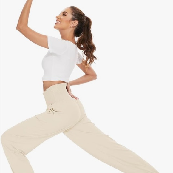 UEU Women's Cozy Yoga Joggers Pants Loose Workout Comfy Lounge Pants/Pockets - Picture 3 of 9